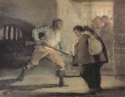 Francisco Goya El Maragato points a gun on Friar Pedro oil painting artist